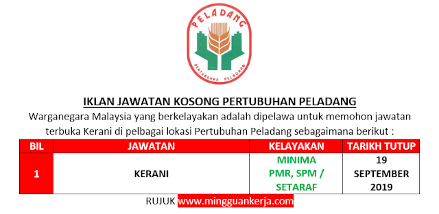 Jawatan Kosong Kerani Di Pertubuhan Peladang Mohon Sebelum