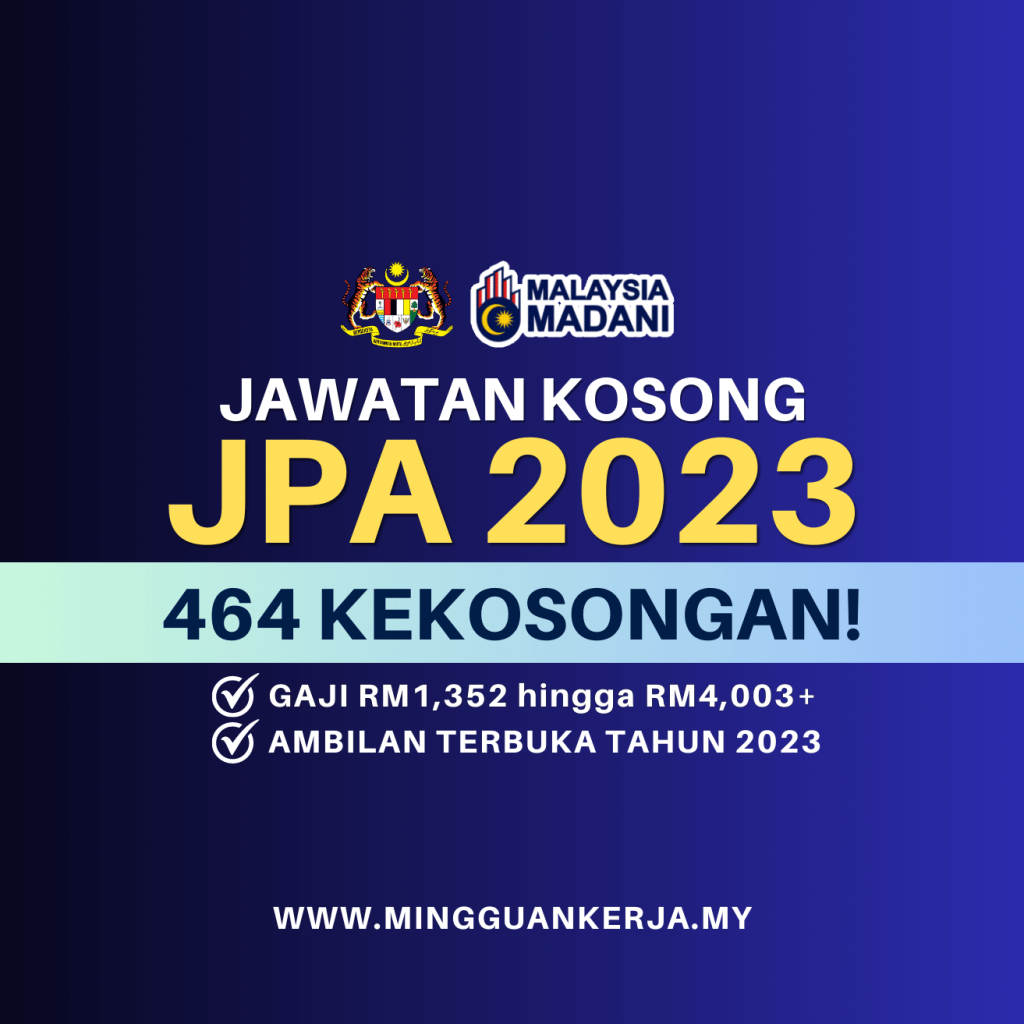 464 Jawatan Kosong Jabatan Perkhidmatan Awam 2023