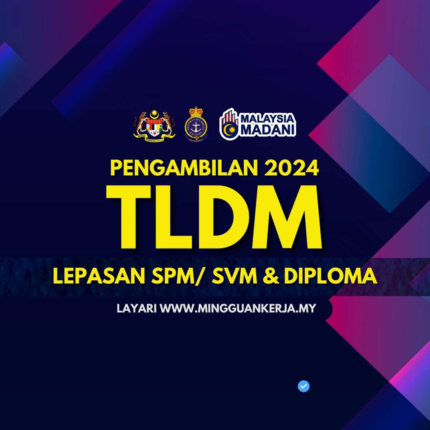 Permohonan Perajurit TLDM 2024 Lepasan SPM/ SVM & Diploma