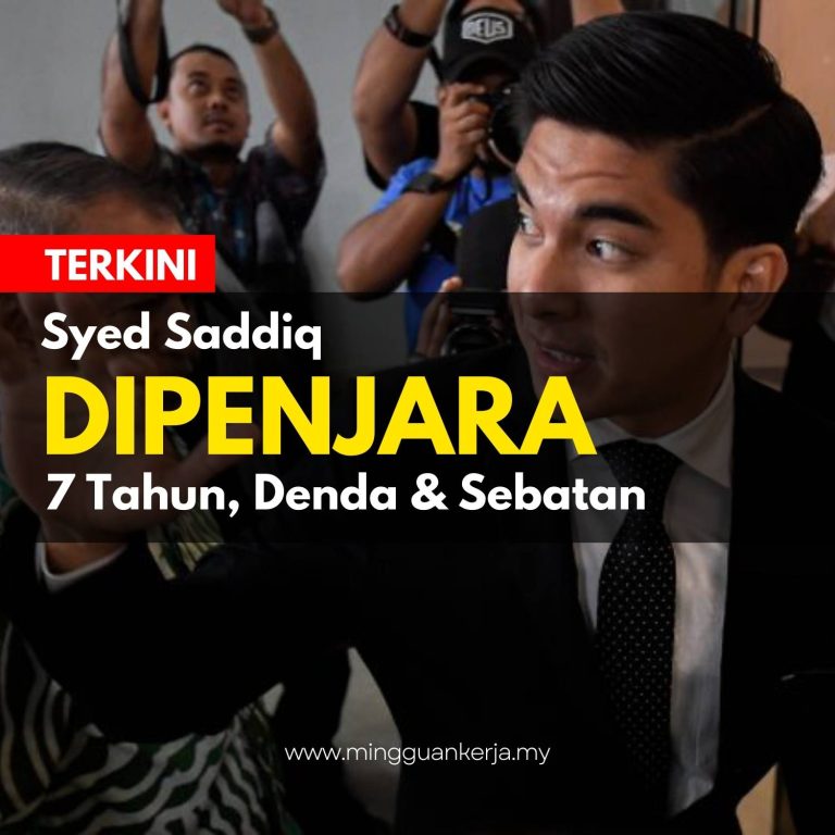 Syed Saddiq Dipenjara 7 Tahun, Denda 10 Juta Dan 2 Sebatan