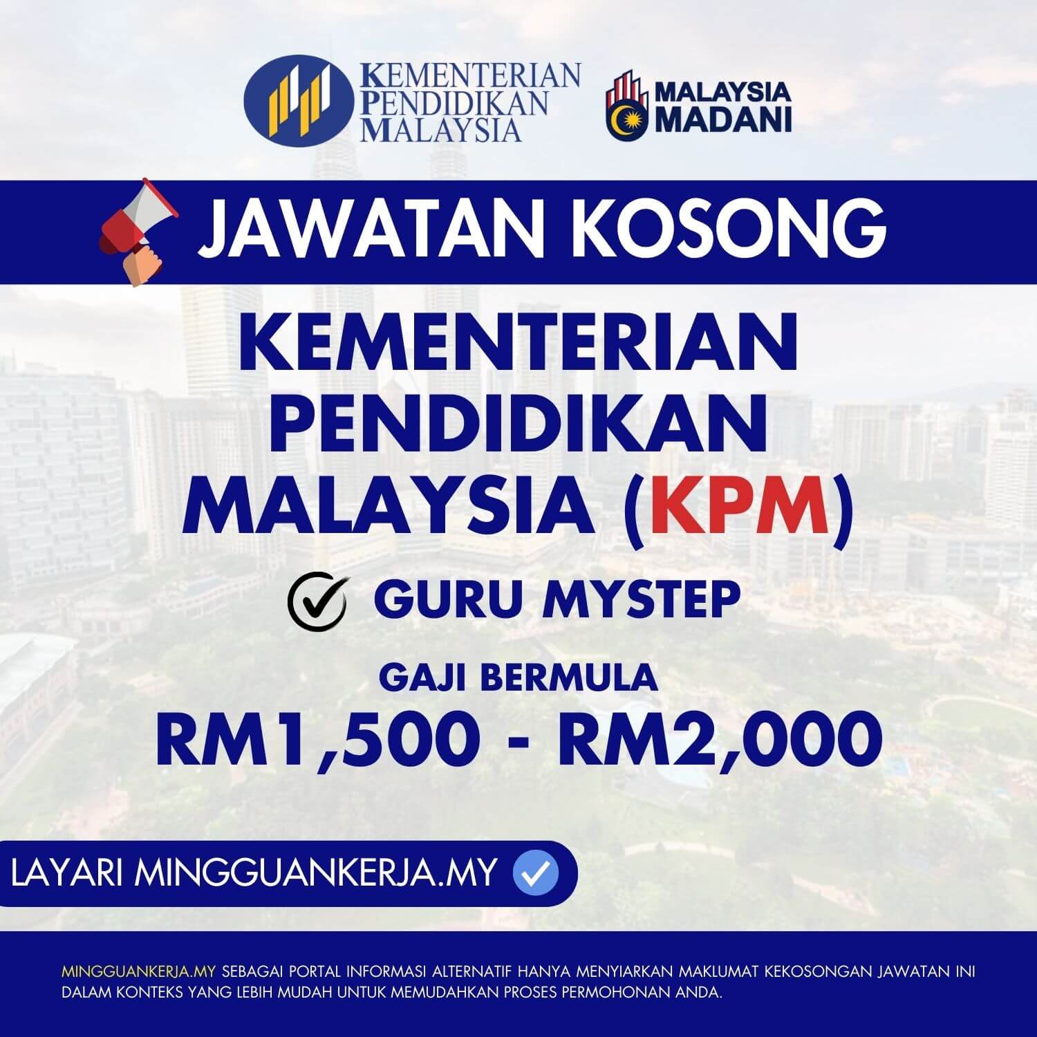 Jawatan Kosong Kementerian Pendidikan Malaysia (KPM) 2023 - Mingguan ...