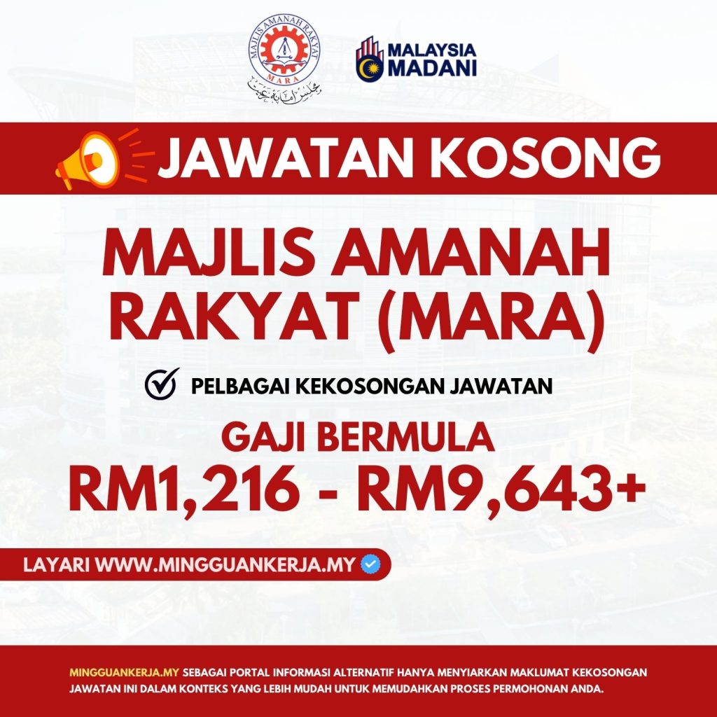 Jawatan Kosong Majlis Amanah Rakyat Mara Gaji Bermula Rm1 216 Rm9