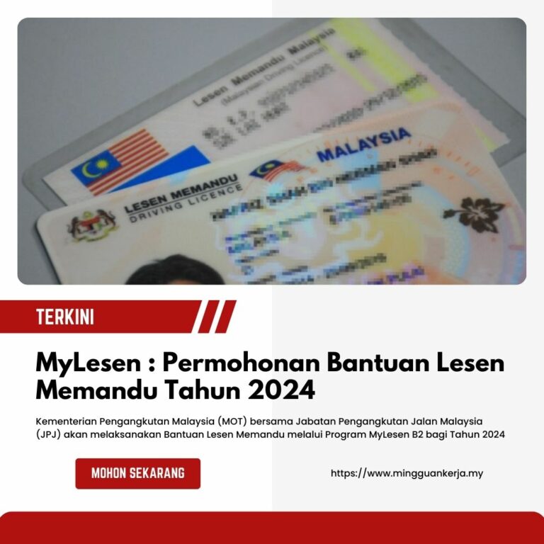 Permohonan Bantuan Lesen Memandu Tahun 2024 - Mingguan Kerja ...