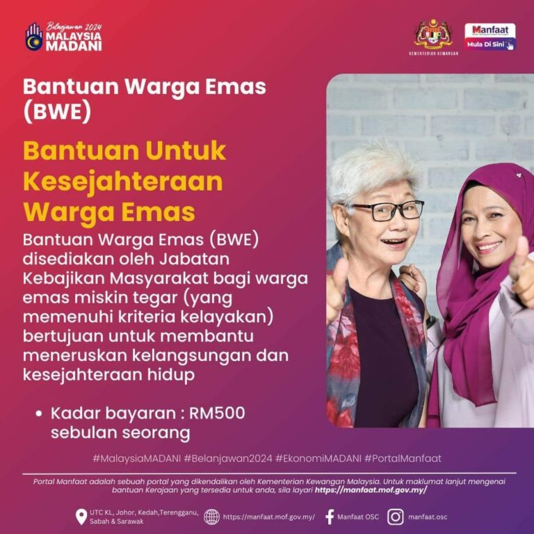 Bantuan Warga Emas RM500 Cara Mohon & Syarat Kelayakan 2024