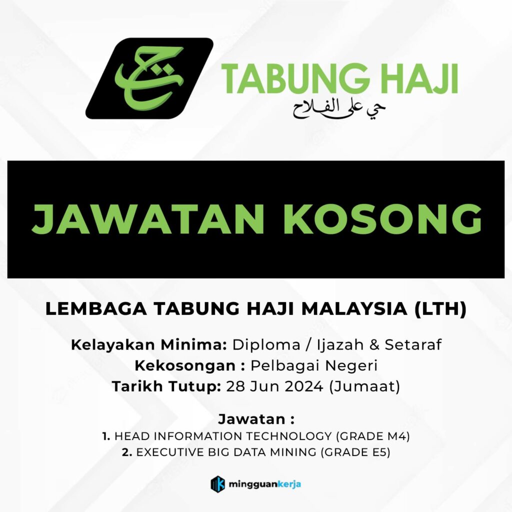 Jawatan Kosong Tabung Haji : Pelbagai Jawatan Dibuka ~ Tutup 28 Jun ...